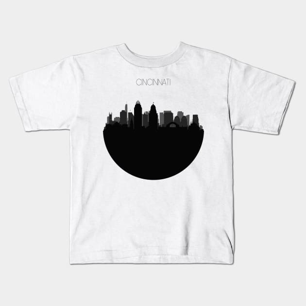 Cincinnati Skyline Kids T-Shirt by inspirowl